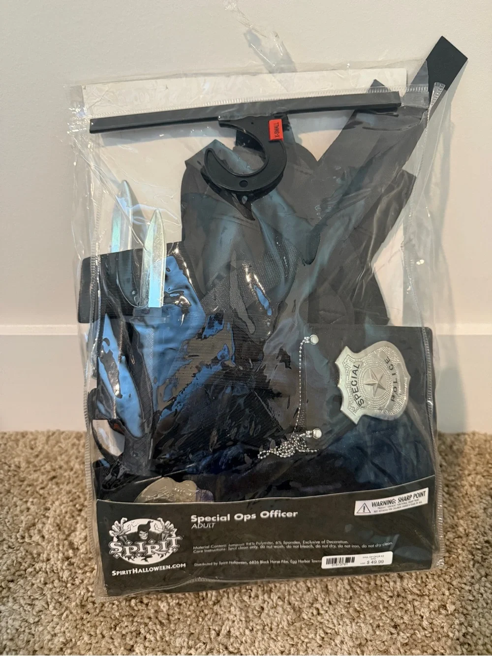 Spirit Special Ops Officer Women’s Costume in Black - Picture 2 of 2